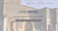 Desktop Screenshot of cpge-meknes.com
